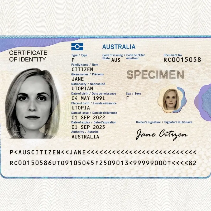 Australian Fake Scannable ID Card