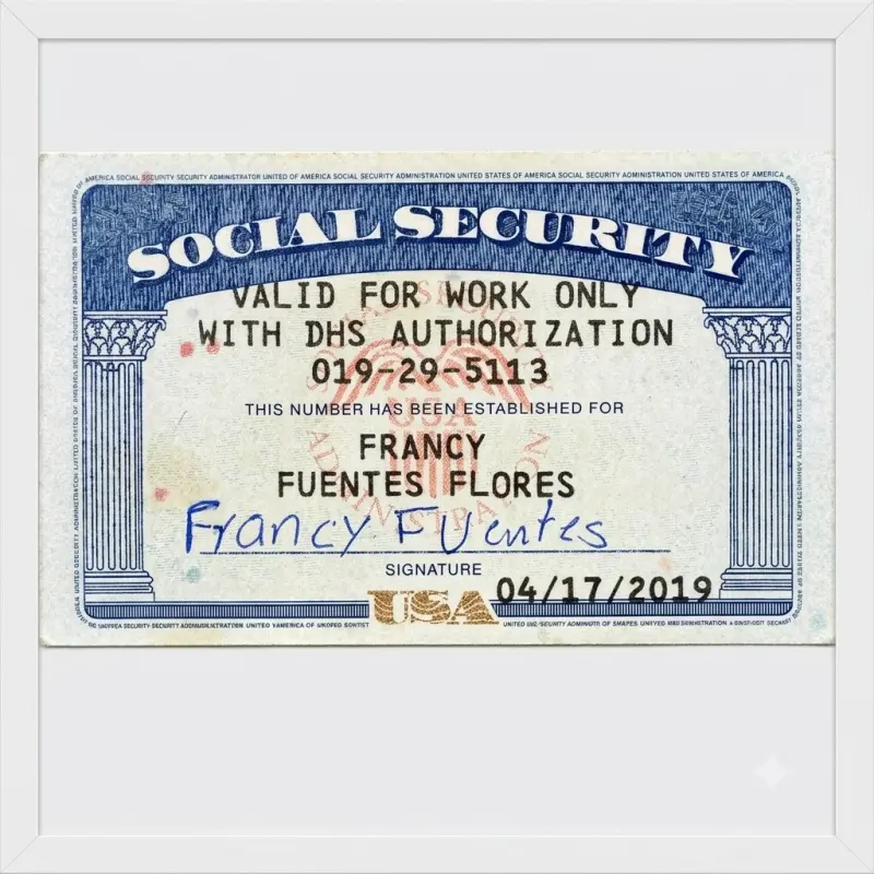 Fake Scannable Social Security Card