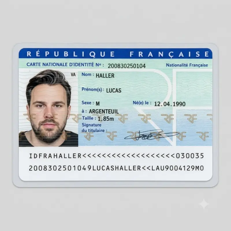 France Fake Scannable ID Card