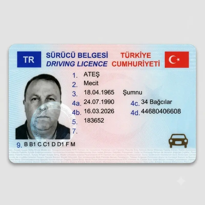 Türkiye Fake Driver License